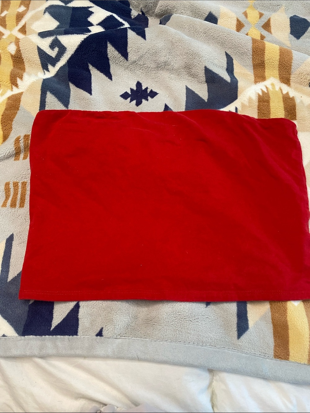 No Boundaries Red Strapless Crop Tube Top